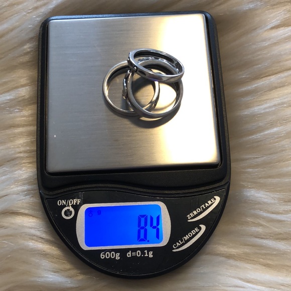 Set of 3 sterling silver stacking band rings size 7.25 - Picture 10 of 10